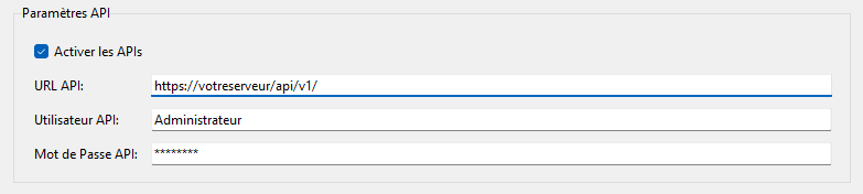 Configuration des APIs dans l'interface de FolloYou